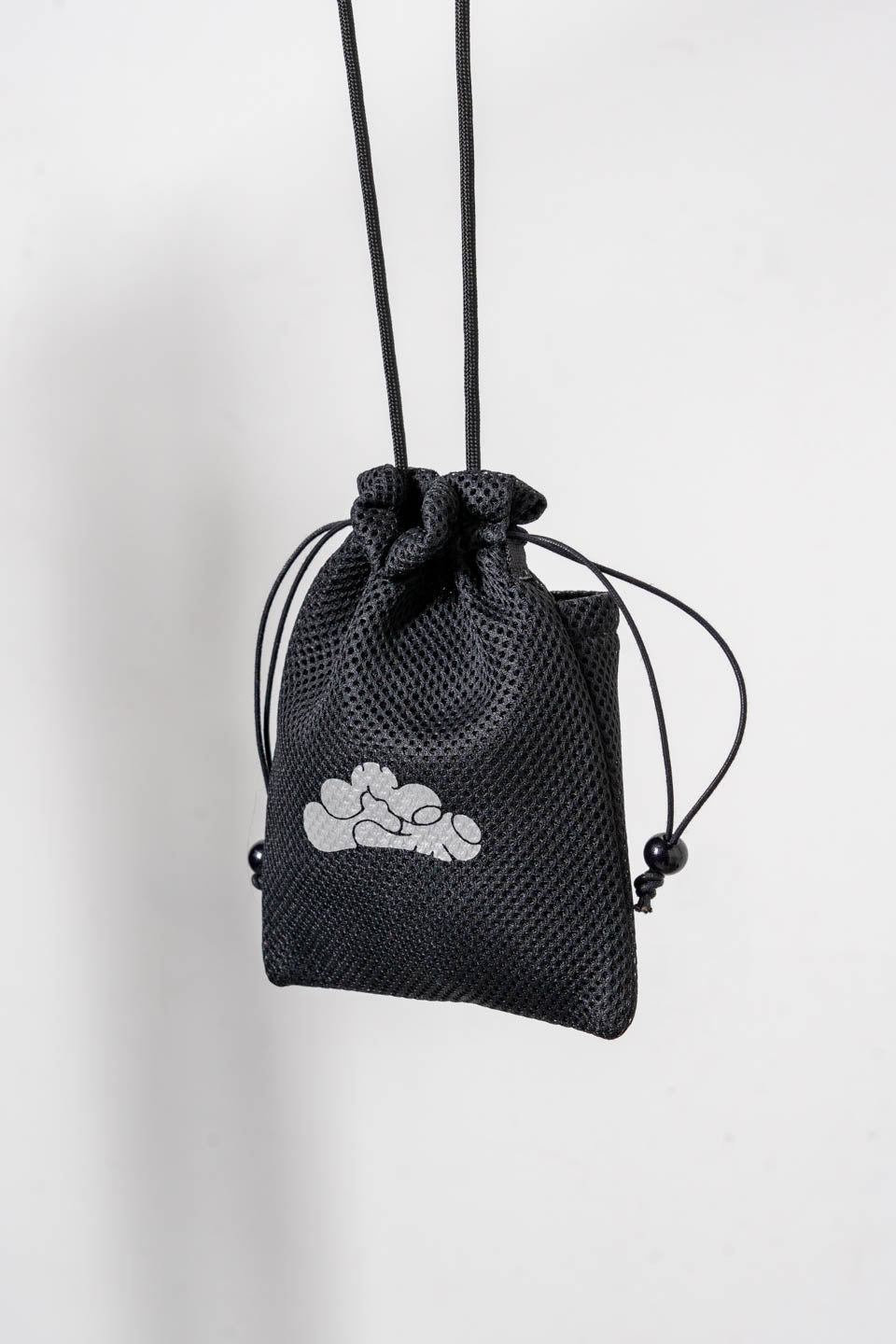 巾着S Kinchaku pouch / White × Black