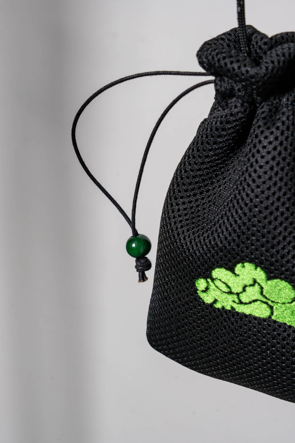 巾着S Kinchaku pouch  / Black × Green