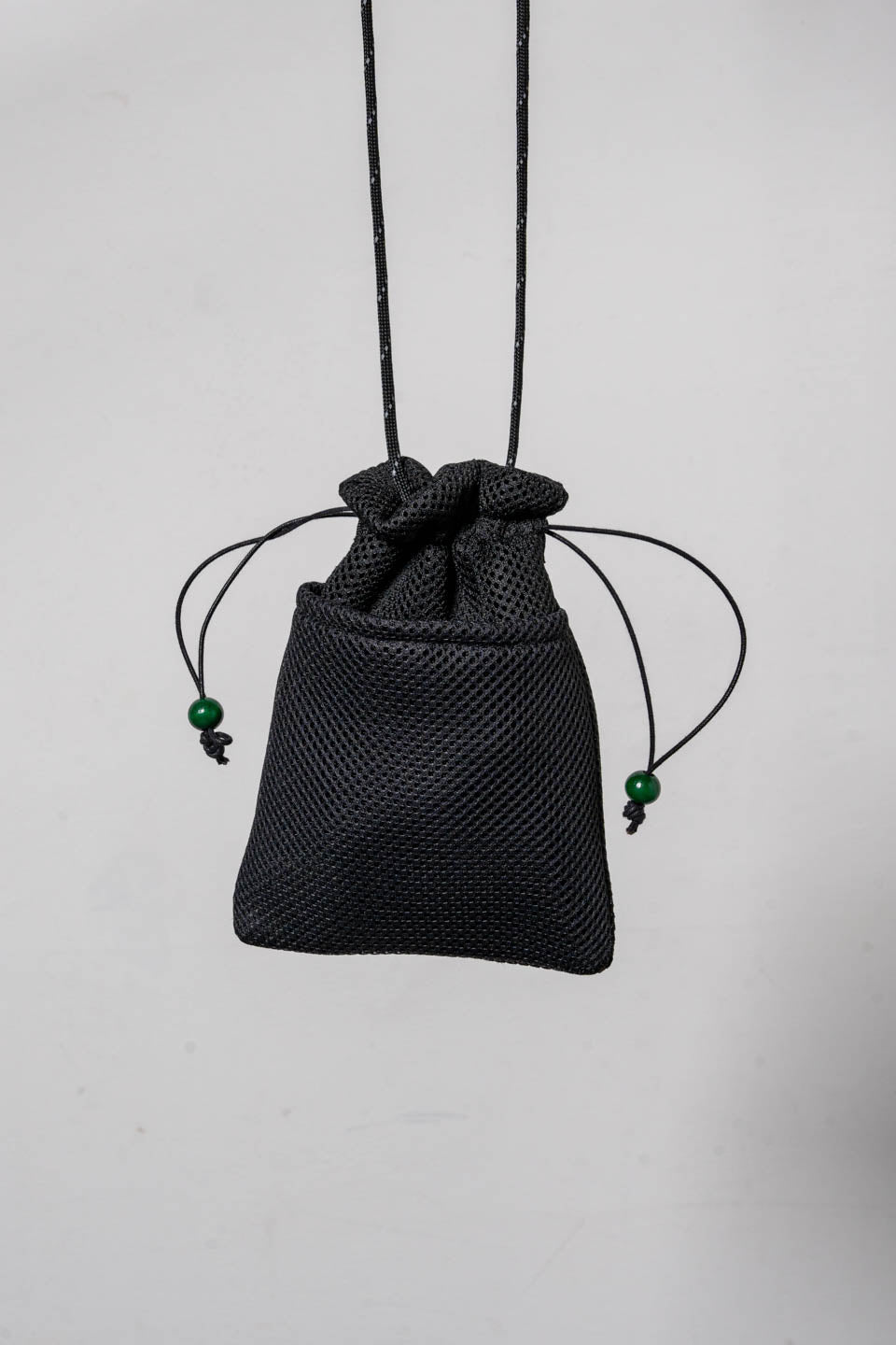 巾着S Kinchaku pouch  / Black × Green