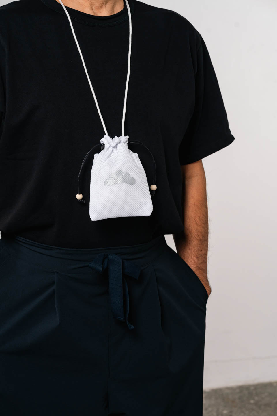 巾着S Kinchaku pouch  / White