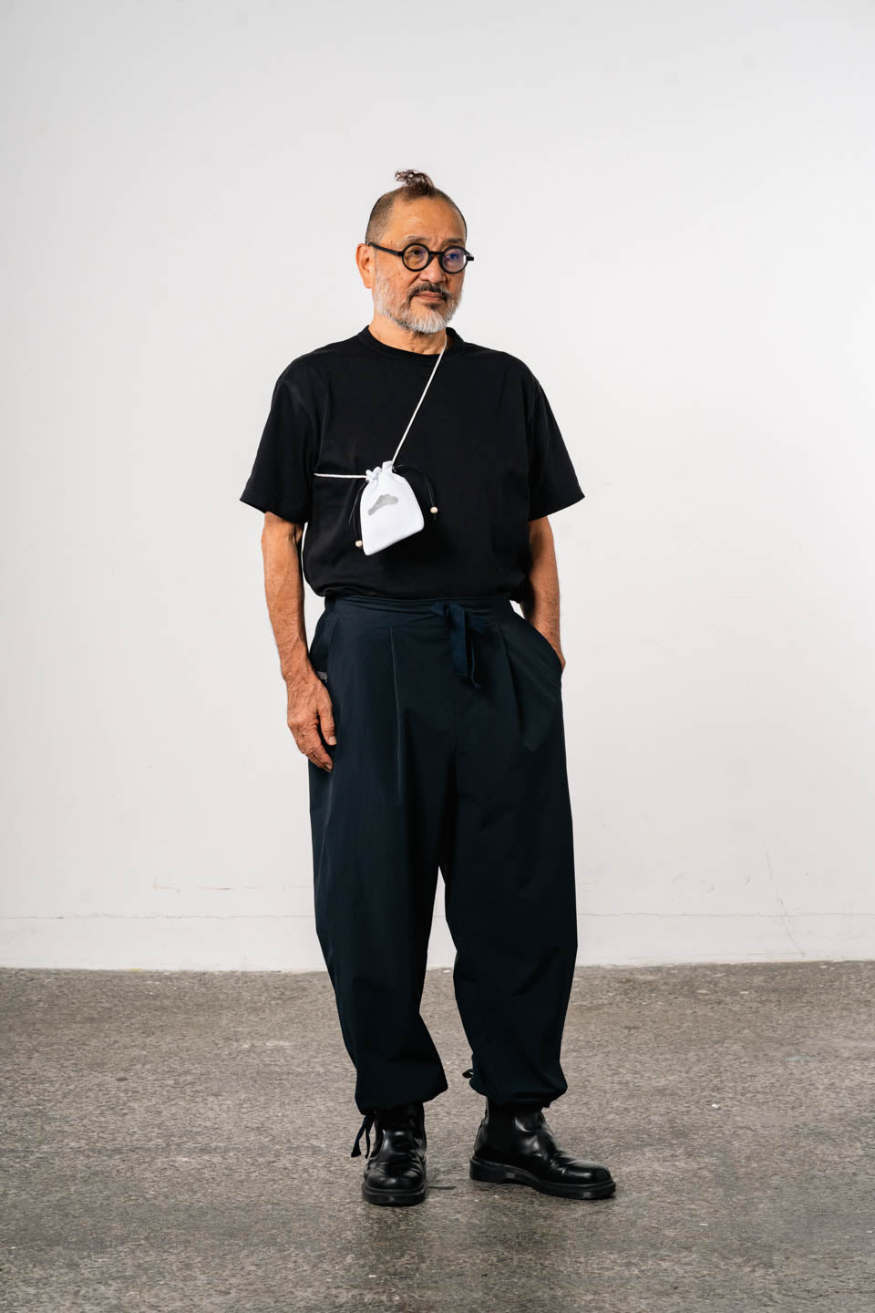 巾着S Kinchaku pouch  / White
