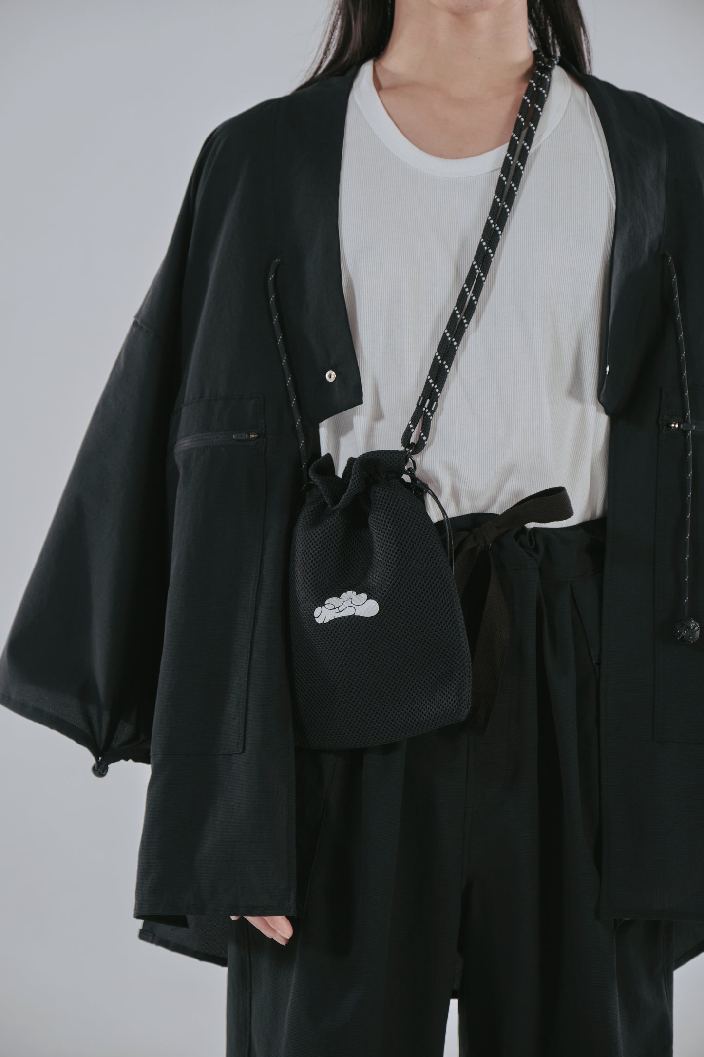 巾着M Kinchaku pouch / Black
